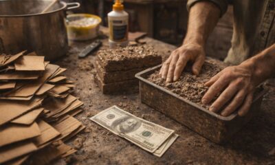 Como transformar caixas de papelão em material útil usando água quente