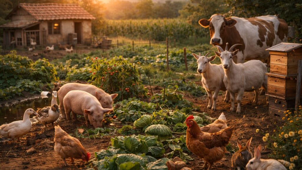 7 animais essenciais para produzir alimento em uma pequena fazenda