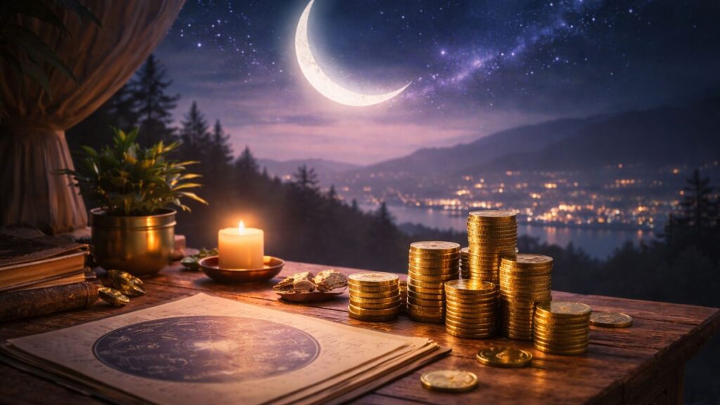 Como a Lua Crescente influencia decisões ligadas ao dinheiro e mexe com seu signo hoje