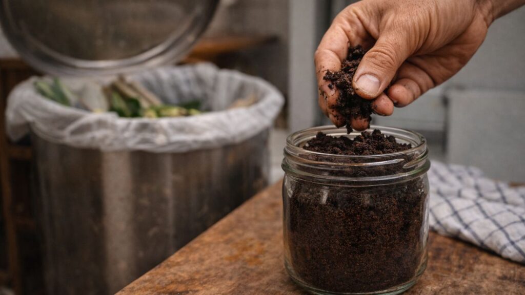 Coloque café usado em um pote e veja como ele pode ajudar a reduzir cheiro ruim em casa