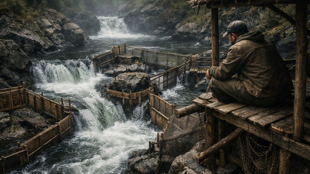 Homem transforma rios em armadilhas de pesca impressionantes usando apenas observação e engenho