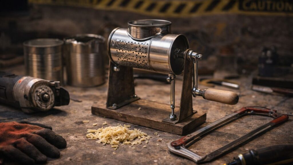 Uma lata comum virou uma criação curiosa que mistura reaproveitamento, inventividade e atenção