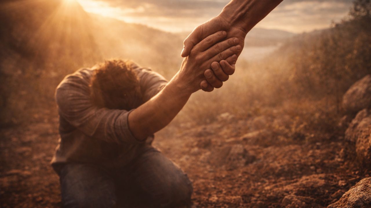 Salmos 145:14: “O Senhor sustém a todos os que caem”