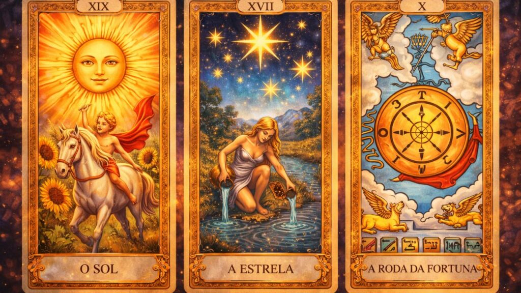 3 cartas do tarot que indicam sorte e oportunidades se aproximando do seu caminho