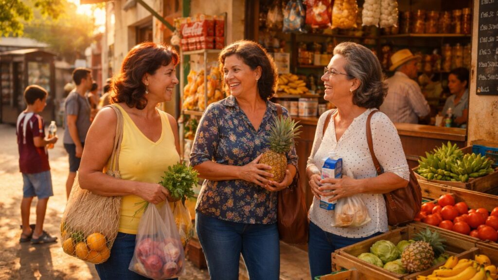 Havia um tempo em que até a ida ao mercado rendia conversa, risada e reencontro
