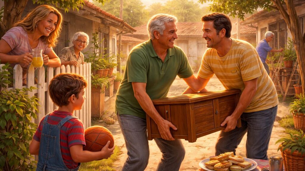 Costumes simples que fortaleciam laços e faziam a vizinhança parecer uma grande família