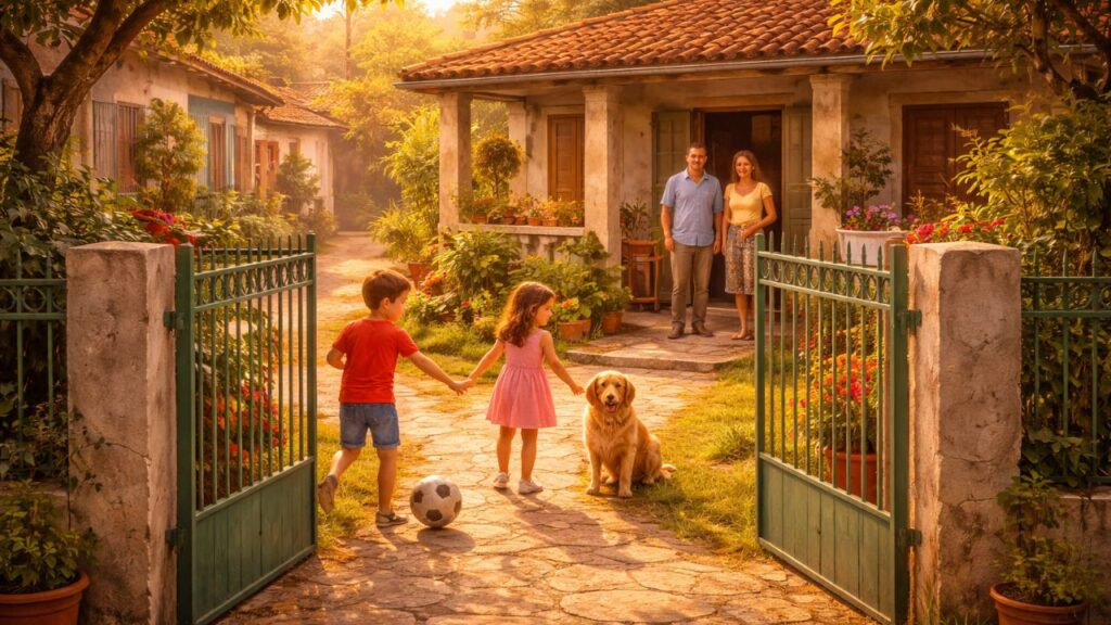 Coisas simples como portão aberto mostram como a vida já foi mais leve e confiável