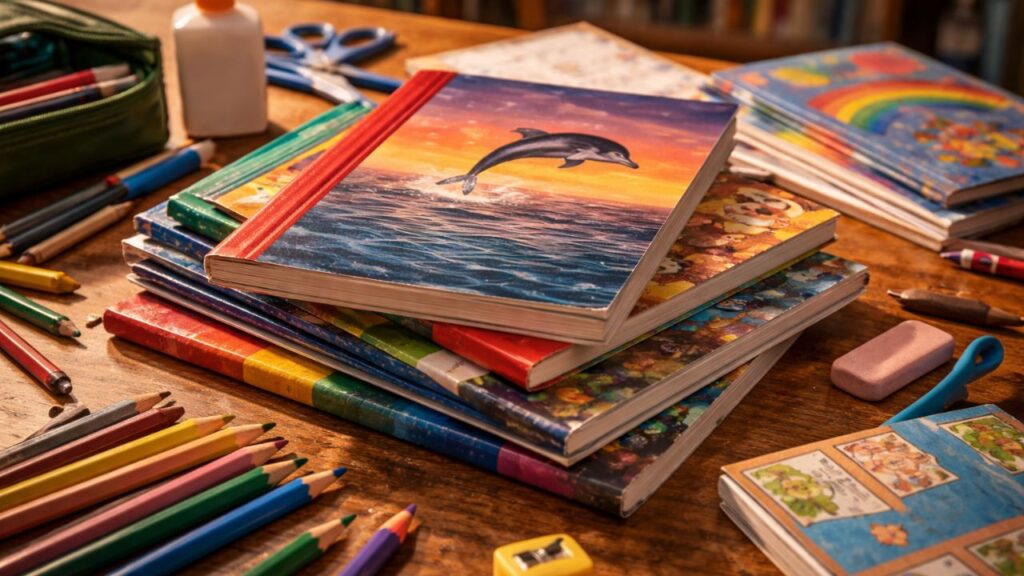 O caderno brochura era simples, resistente e fazia parte da vida escolar de muita gente