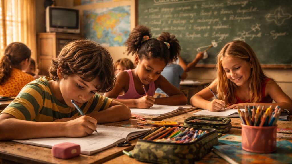 Copiar matéria do quadro era rotina e fazia parte da escola de quem estudou antigamente