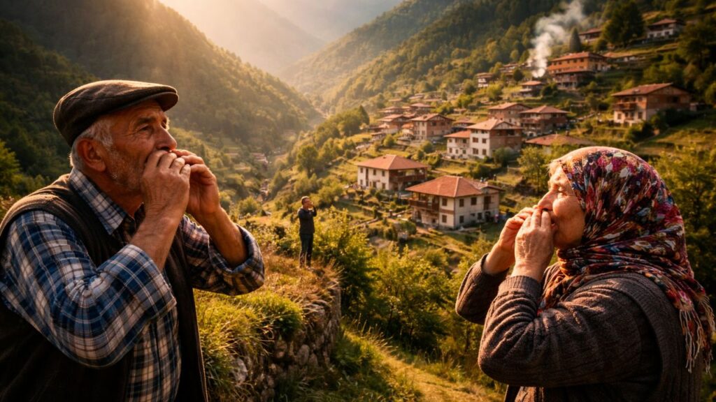 Eles assobiam em vez de falar há séculos e a vila nas montanhas da Turquia ainda surpreende