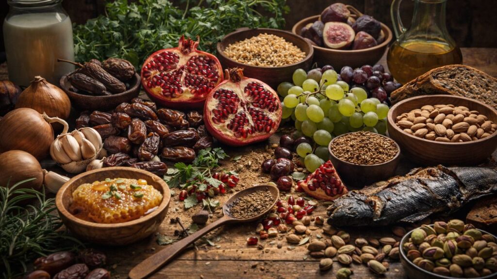 20 alimentos antigos que atravessaram séculos e ainda fazem sentido no dia a dia