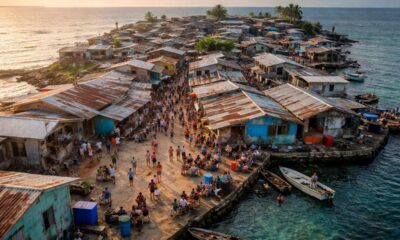 Uma ilha minúscula abriga centenas de pessoas e desafia qualquer ideia de espaço