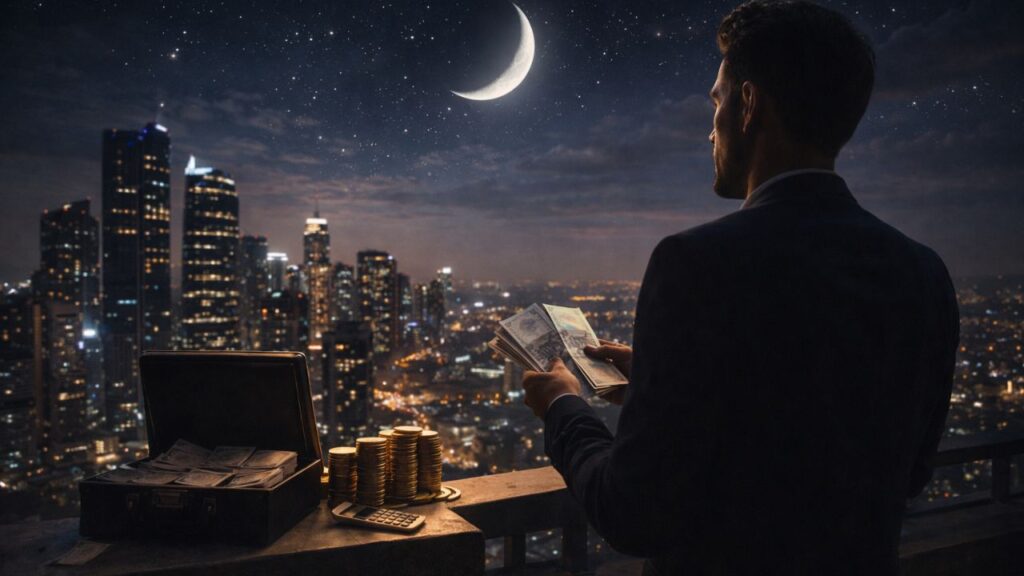 Como a Lua Crescente pode influenciar decisões ligadas ao dinheiro e crescimento financeiro