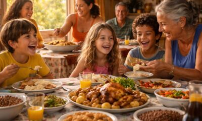 Como eram as comemorações em família e por que o almoço de domingo marcava tanto