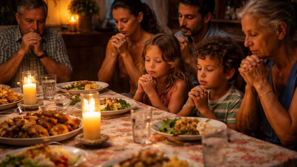 Rezar em família era um costume simples que deixava a casa mais unida e acolhedora