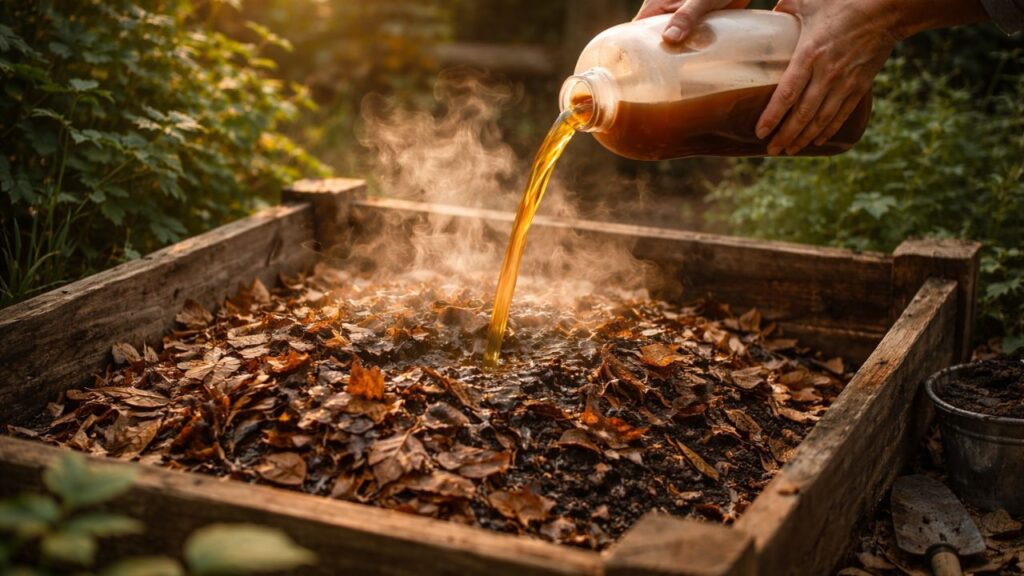 Esqueça os fertilizantes: método simples que transforma folhas secas em solo fértil