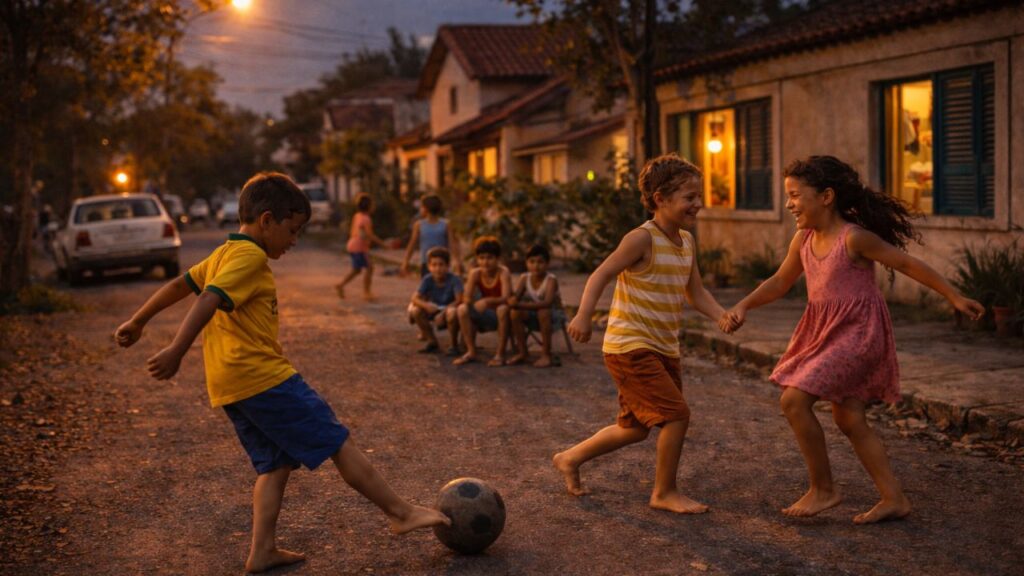 Quando brincar na rua até escurecer era parte da infância