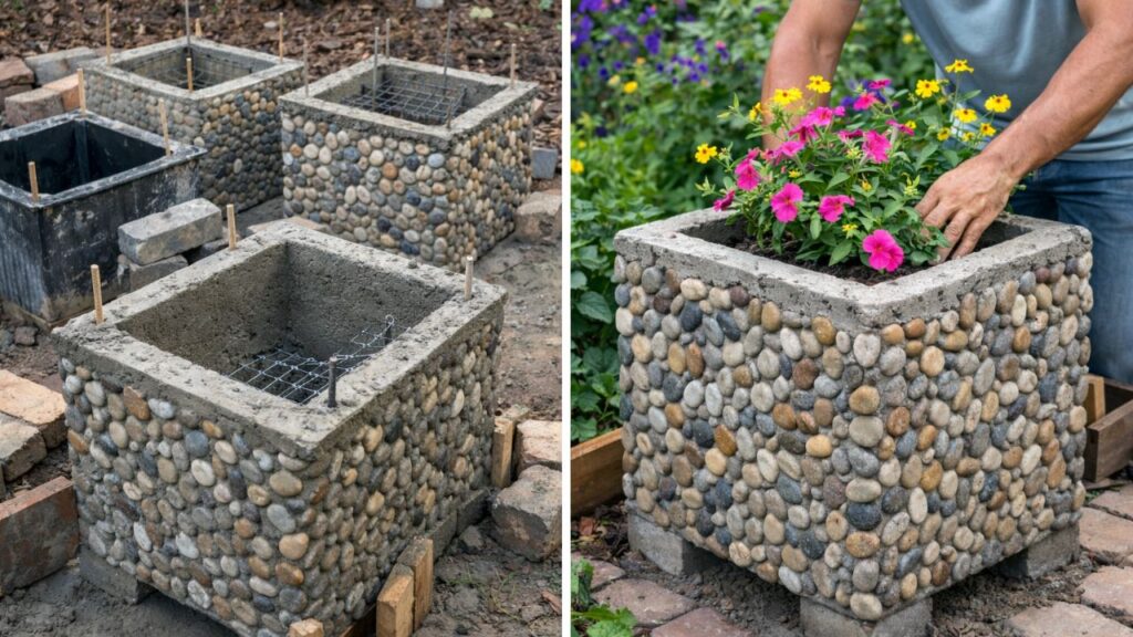 Transforme cimento em vasos incríveis para o seu jardim