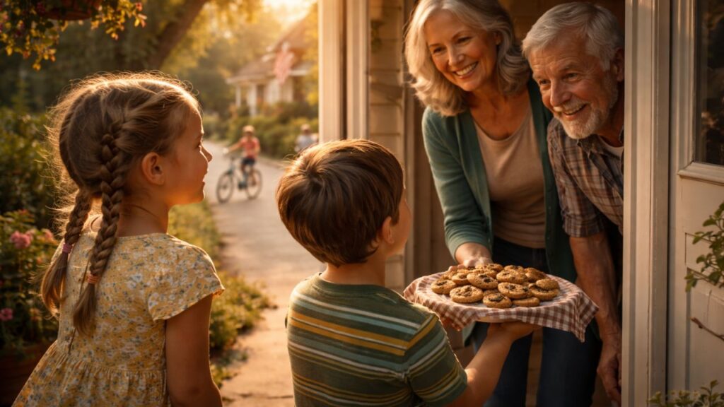 Antigamente era comum levar um prato de bolo ou pão para o vizinho