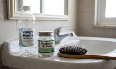 Aplicar vinagre branco com bicarbonato nos cabelos grisalhos: para que serve e por que dermatologistas alertam sobre o uso em 2026
