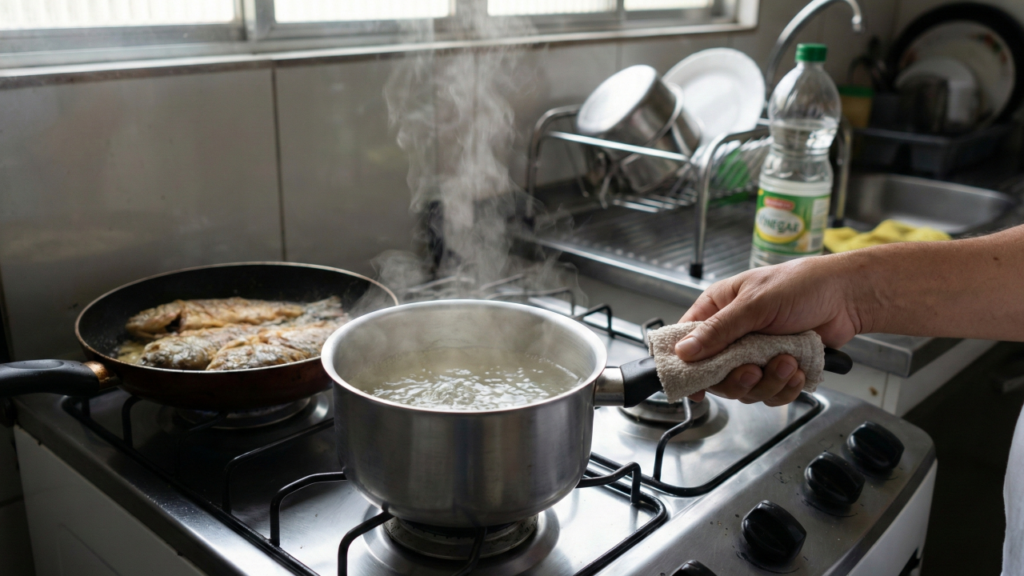 Cheiro de fritura nunca mais: o método de restaurante que reduz o odor na hora