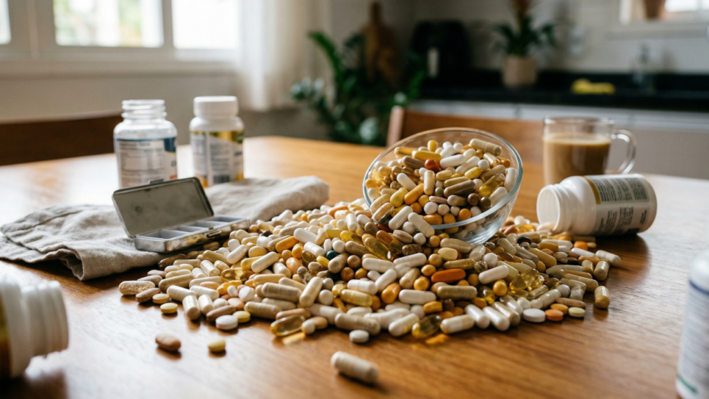 Tomar vitaminas sem orientação parece inofensivo, mas esse hábito pode trazer riscos reais ao organismo