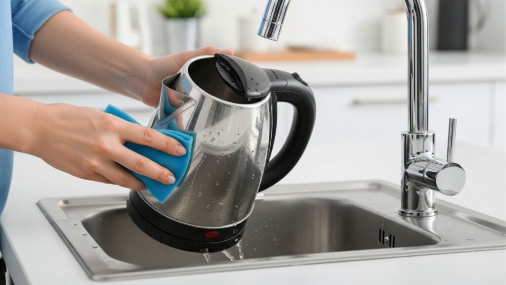 Não precisa lavar sua chaleira elétrica, basta adicionar este pó e ferver a água, que o calcário será completamente removido