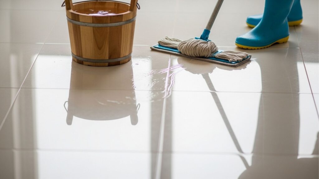 Não lavo mais o chão de casa todas as semanas! Basta uma colher de sopa diluída em água e o piso fica brilhando como novo