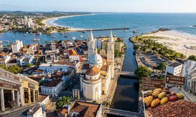 Cidade histórica do Nordeste tem uma das costas mais extensas e produz o chocolate mais premiado do Brasil