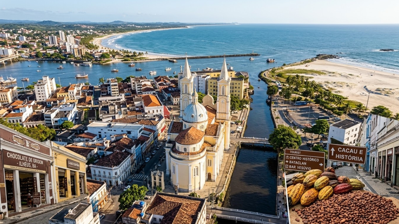 Cidade histórica do Nordeste tem uma das costas mais extensas e produz o chocolate mais premiado do Brasil