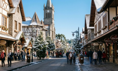 A pequena cidade no sul com neve o ano todo: festival de cinema e o maior Natal do mundo atraem 6 milhões de turistas