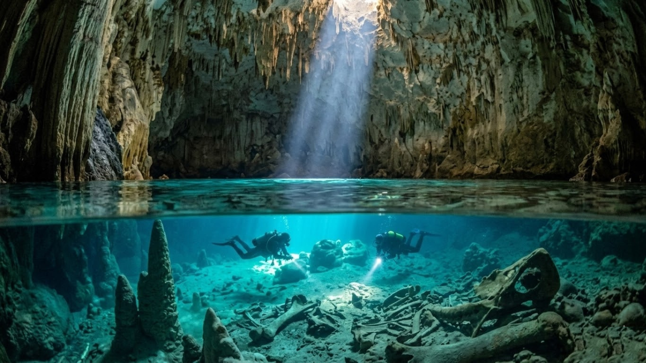 Águas cristalinas com visibilidade de 50 metros e fósseis de 12 mil anos revelam um paraíso escondido no Brasil