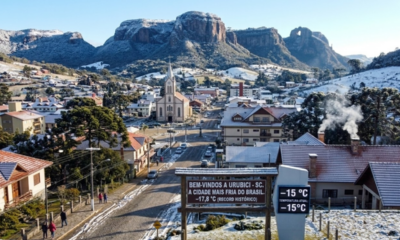 A pequena cidade mais fria do Brasil já marcou –17,8 °C e fica a poucas horas de Florianópolis