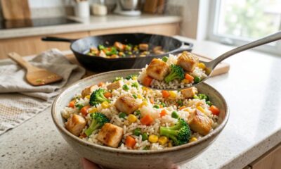 Misture arroz, frango e legumes na ordem certa e tenha um prato completo feito em poucos minutos em uma única panela