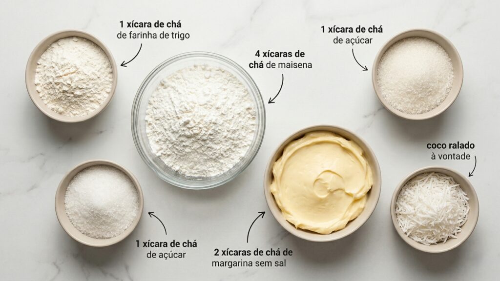 Misture maizena com margarina e faça um biscoito leve e delicado perfeito para servir com café