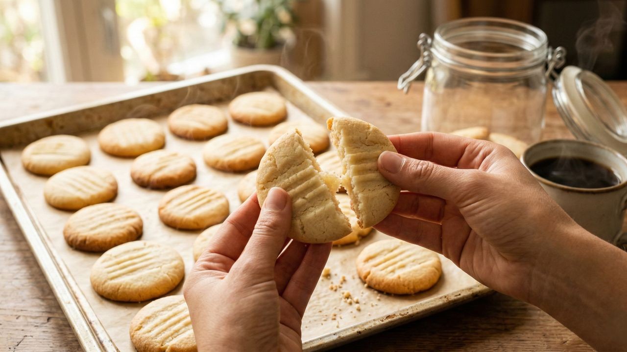 Esse biscoito amanteigado caseiro fica pronto em 30 minutos, ideal para servir ainda quentinho para visitas