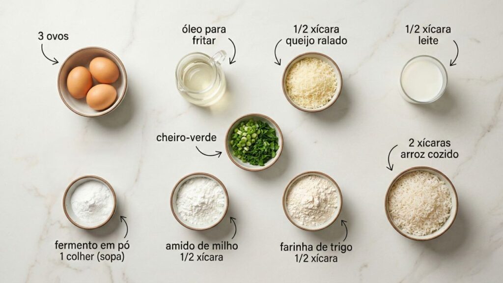 Com as sobras de arroz, faça esse petisco que fica crocante por fora e macio por dentro