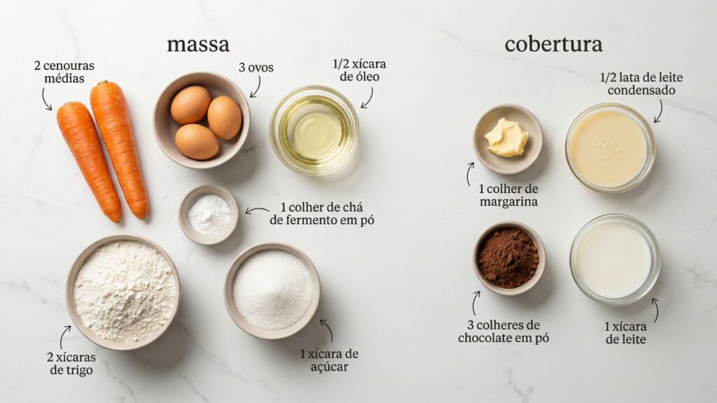 Bata cenoura, ovos e óleo e faça um bolo de cenoura macio e perfeito para servir ainda morno