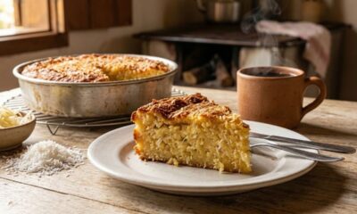 Misture mandioca ralada com coco e queijo e prepare um bolo de mandioca que você vai querer repetir