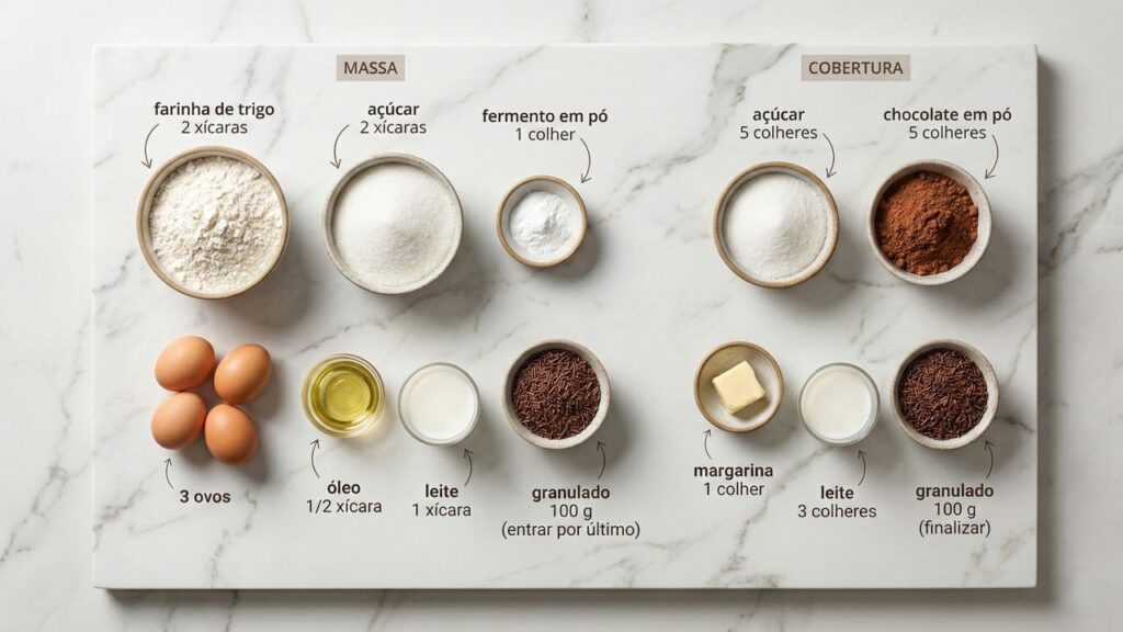 Bolo formigueiro fácil e chocolatudo que fica fofinho e pronto em 45 minutos