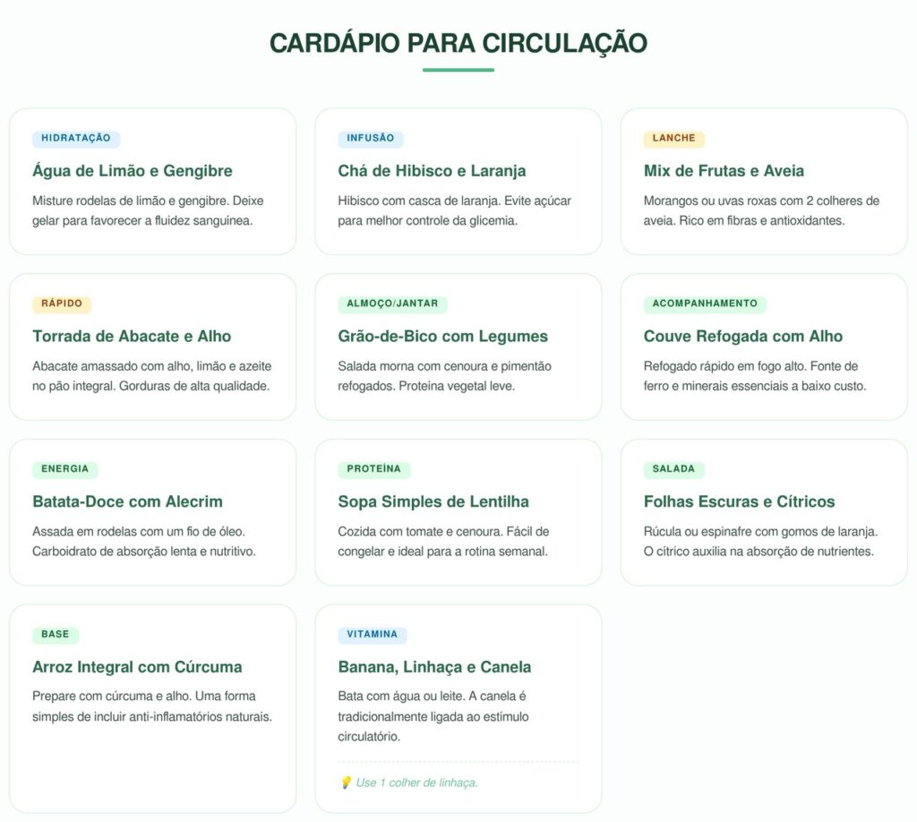 11 receitas simples para quem quer cuidar da circulação na terceira idade sem gastar muito