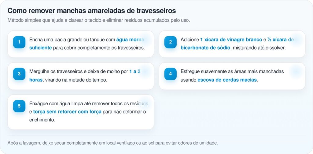 Limpeza com vinagre e bicarbonato devolve aspecto novo aos travesseiros