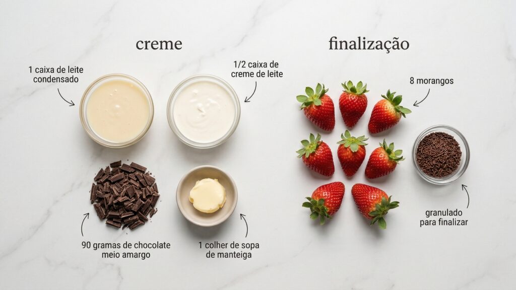 Misture leite condensado com chocolate e prepare uma coxinha de morango linda e fácil de preparar