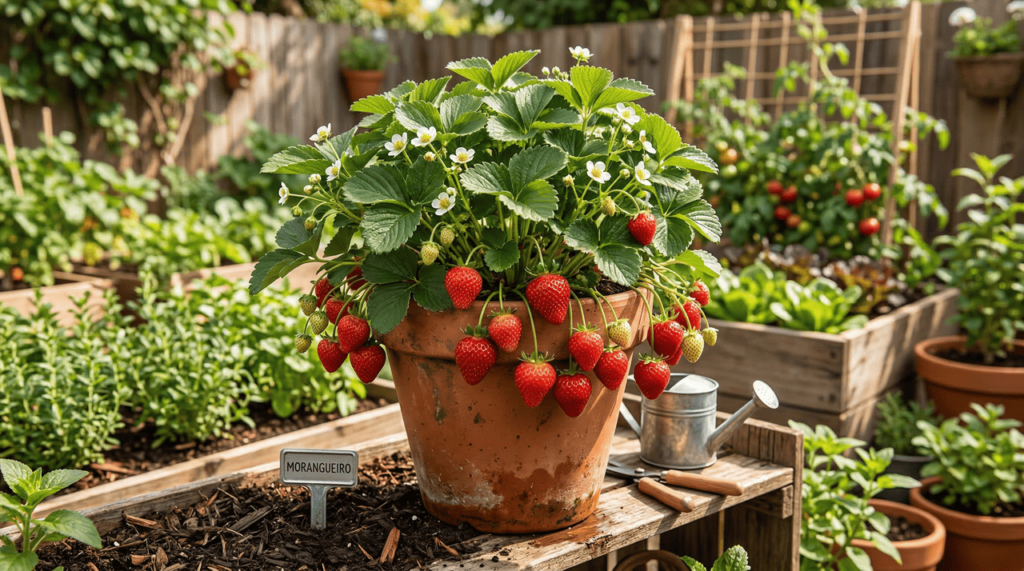 Adicione 1 colher de sopa sob cada planta e você terá uma colheita gigante de morangos: Ótimo fertilizante caseiro
