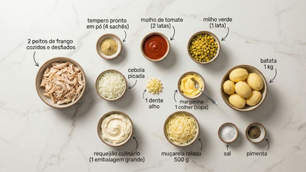 Esse escondidinho de frango fica mais cremoso quando você reduz o molho antes de montar