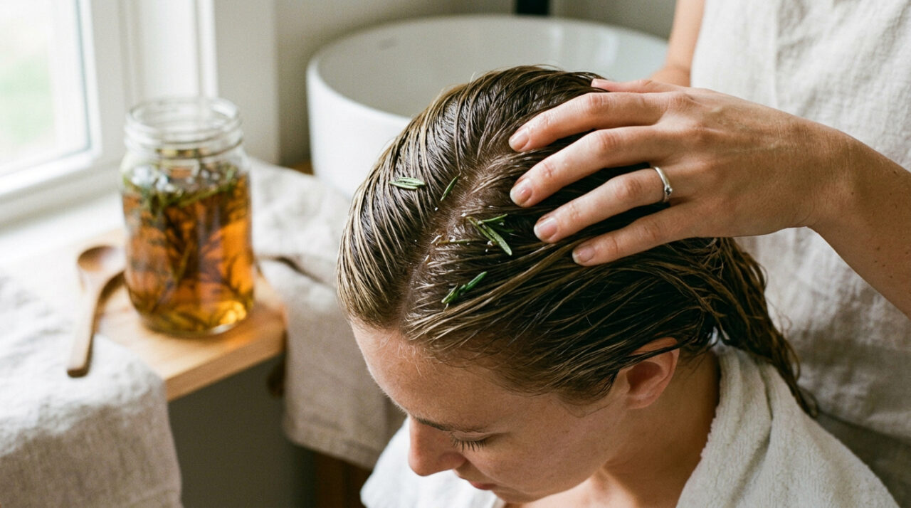 Lavar o cabelo com chá de alecrim: para que serve, funciona mesmo e quando vale a pena experimentar