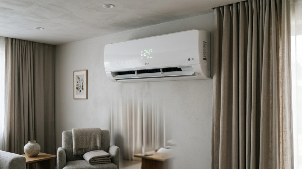 Deixar o ar condicionado ligado ou desligar e ligar novamente ao sair por pouco tempo: qual é a opção mais eficiente em termos de energia