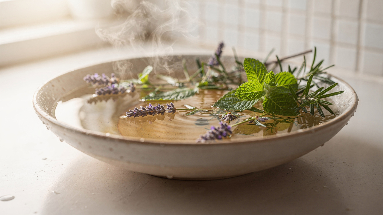 Aprenda a fazer um banho matinal com ervas aromáticas para despertar o corpo e começar o dia com leveza