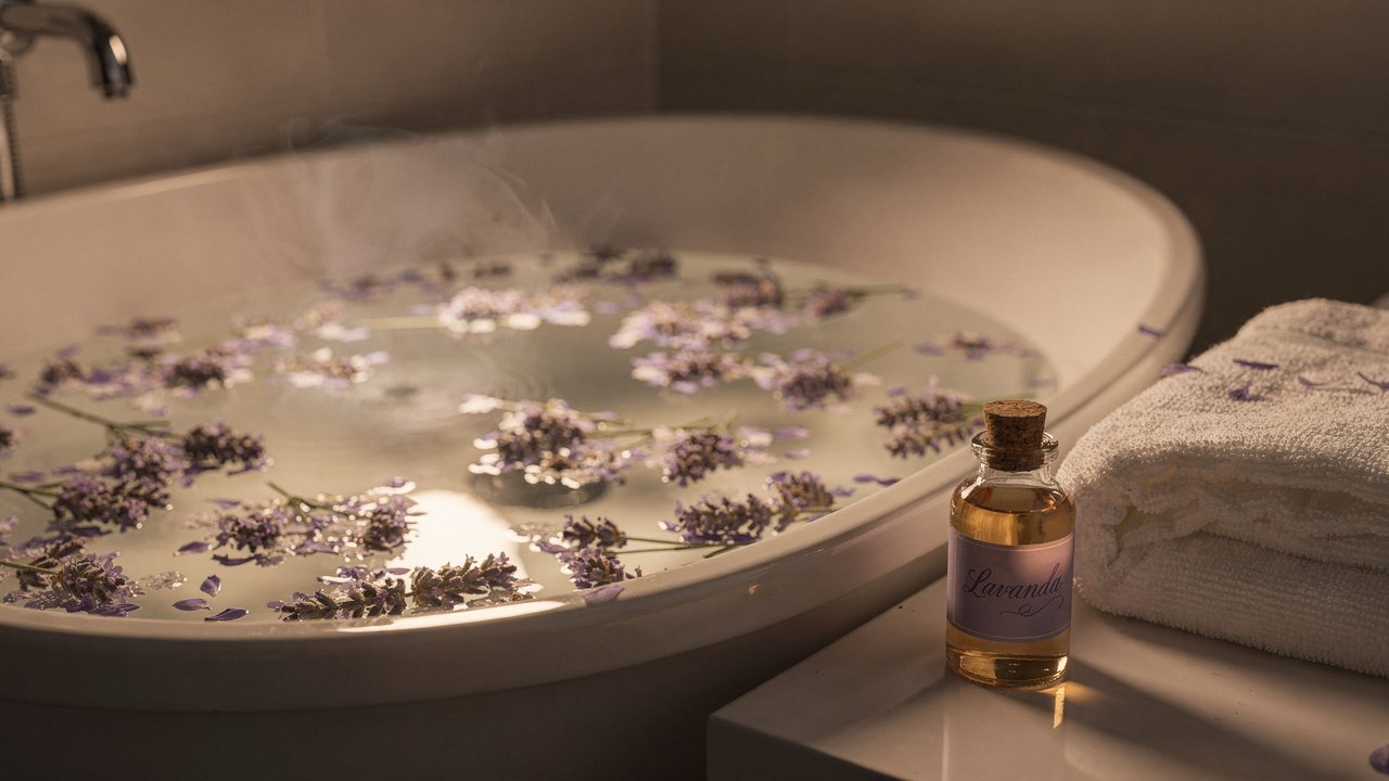 Prepare um banho relaxante com lavanda para ajudar idosos a dormirem melhor e com mais tranquilidade