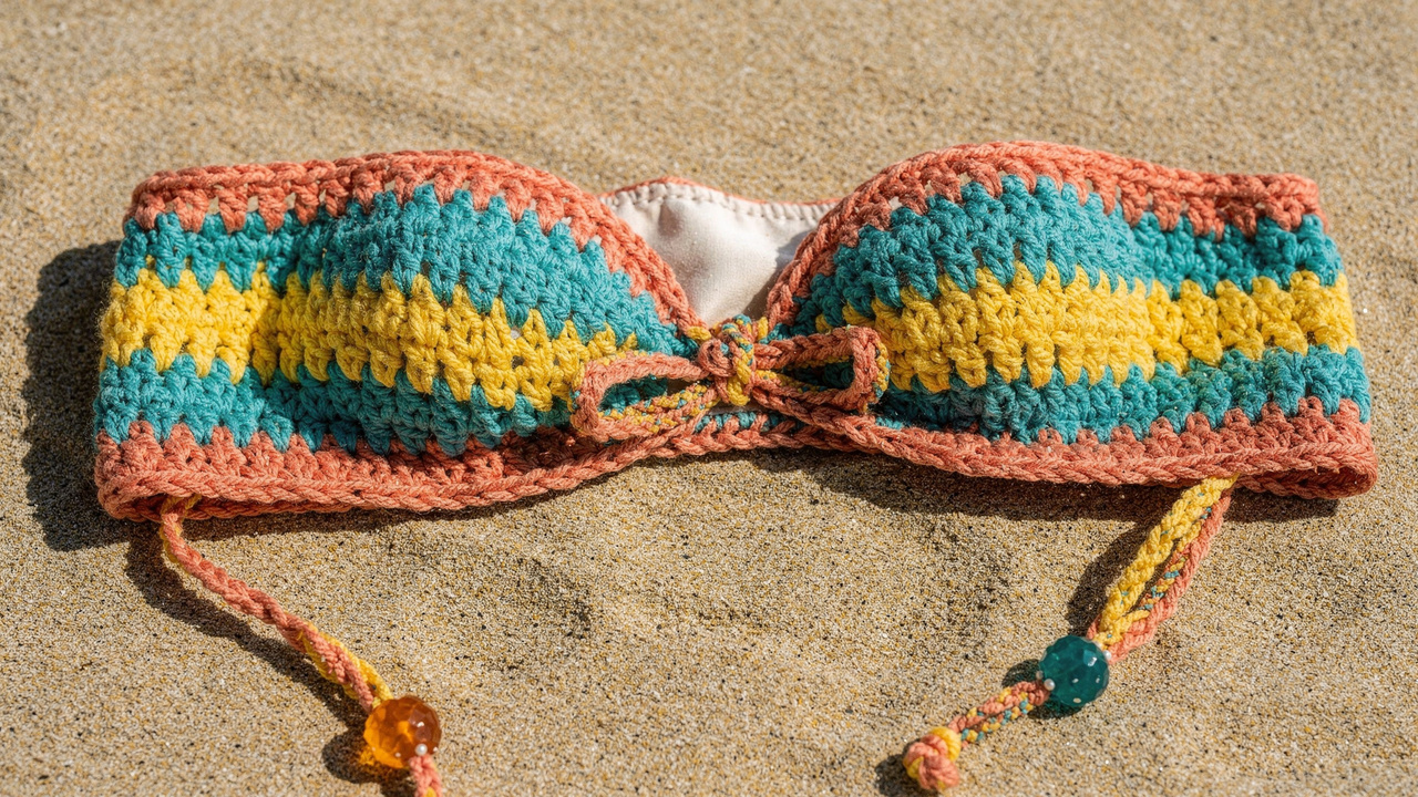 Aprenda a fazer biquínis de crochê com acabamento boho que valoriza qualquer corpo